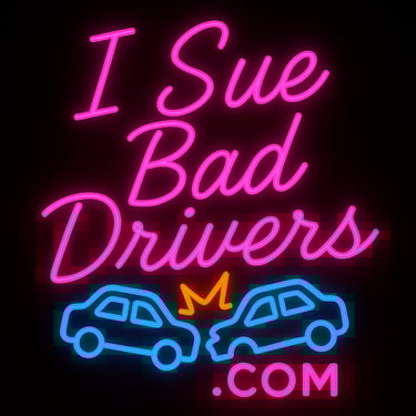 I Sue Bad Drivers logo