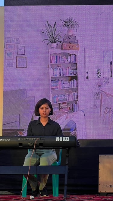 shreyashi tripathy on stage performing live