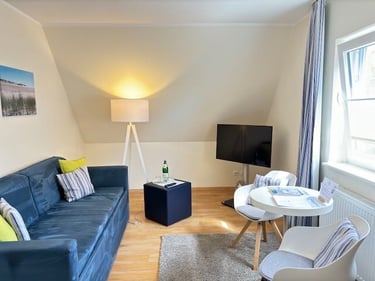 Hotel DunenNest - Kleine Suite, Wohnzimmeransicht