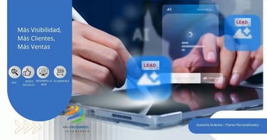 Profesional analizando métricas de crecimiento y resultados de marketing digital en un panel contro