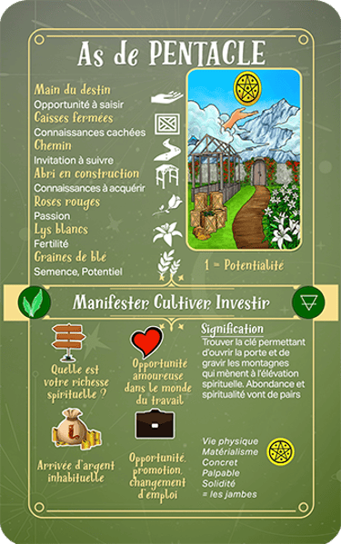 Jasper Tarot Next gen Explication As de Pentacle