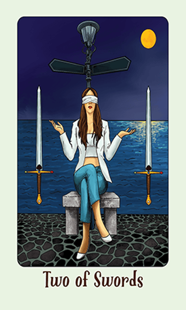 Jasper Tarot Next gen Two of Swords