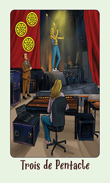 Jasper Tarot Next gen trois de Pentacle