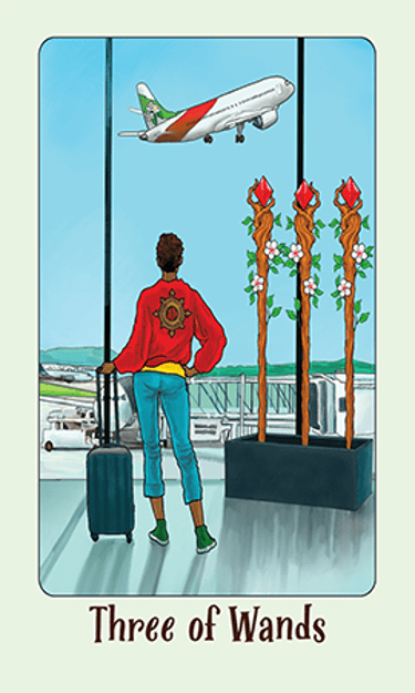 Jasper Tarot Next gen Three of Wands