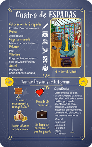 sper Tarot Next gen explicación Cuatro de Espadas