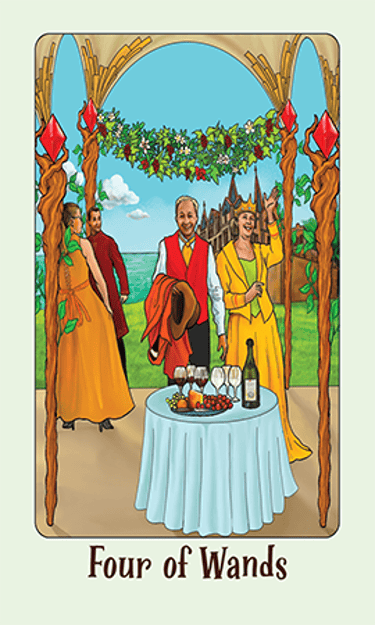 Jasper Tarot Next gen Four of Wands