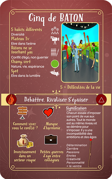 Jasper Tarot Next gen Explication Cinq de BATON