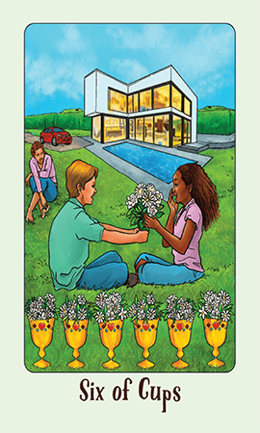 Jasper Tarot Next gen Six of Cups