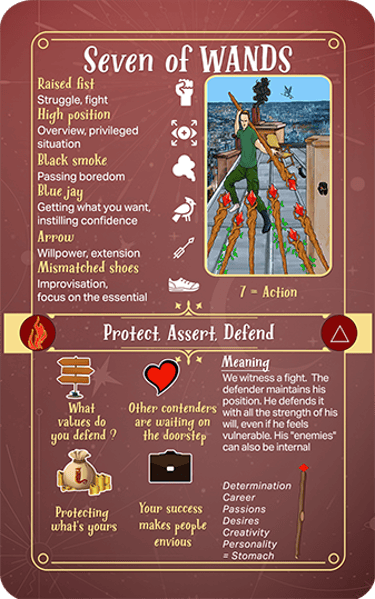 Jasper Tarot Next gen Explanation Seven of Wands