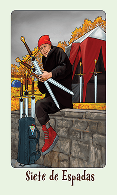 Jasper Tarot Next gen Siete de Espadas