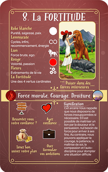 Jasper Tarot Next gen Explication Majeur La Fortitude La Force 