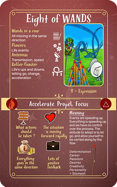 Jasper Tarot Next gen Explanation Eight of Wands