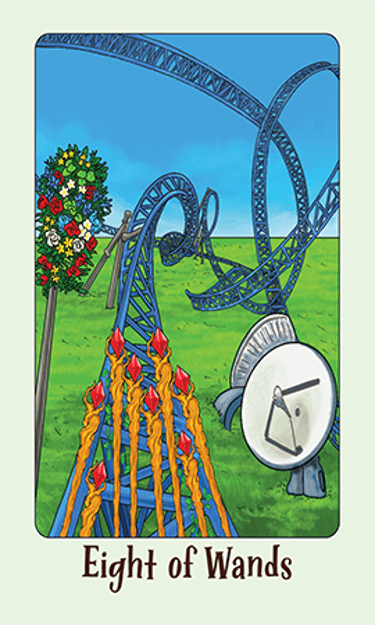 Jasper Tarot Next gen Eight of Wands