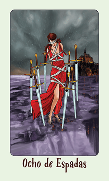 Jasper Tarot Next gen Ocho de Espadas