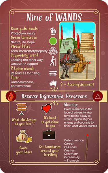 Jasper Tarot Next gen Explanation Nine of Wands