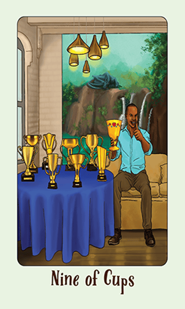 Jasper Tarot Next gen Nine of Cups