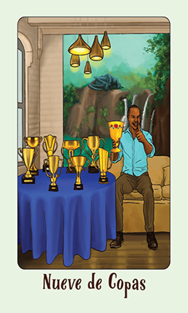 Jasper Tarot Next gen Nueve de Copas