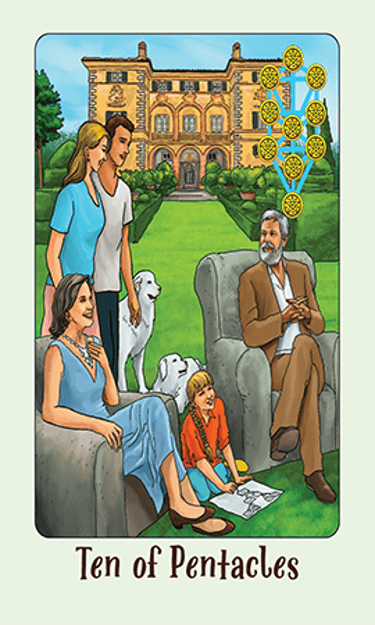 Jasper Tarot Next gen Ten of Pentacles