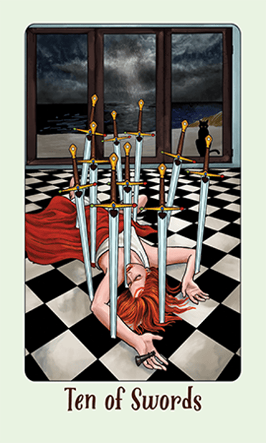 Jasper Tarot Next gen Ten of Swords