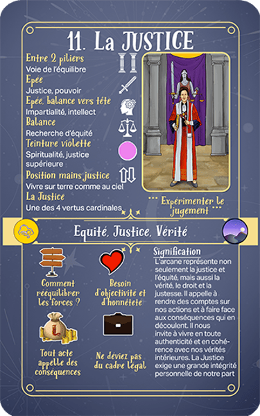 Jasper Tarot Next gen Explication Majeur La Justice 