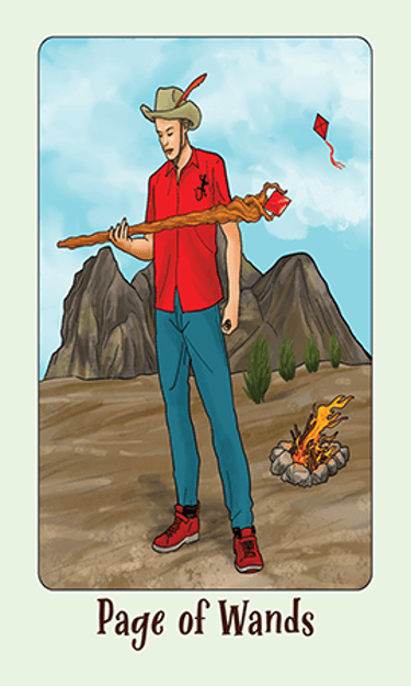 Jasper Tarot Next gen Page of Wands