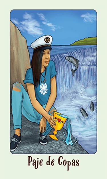 Jasper Tarot Next gen Paje de Copas