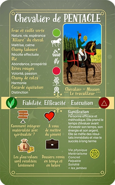 Jasper Tarot Next gen Explication Chevalier de Pentacle