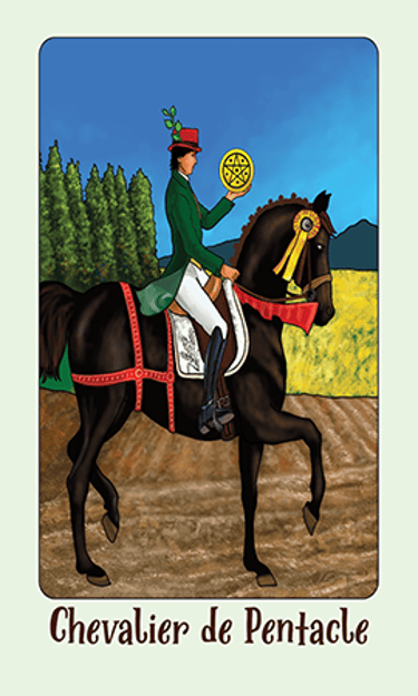 Jasper Tarot Next gen Chevalier de Pentacle