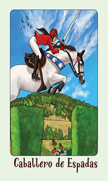 Jasper Tarot Next gen Caballero de Espadas