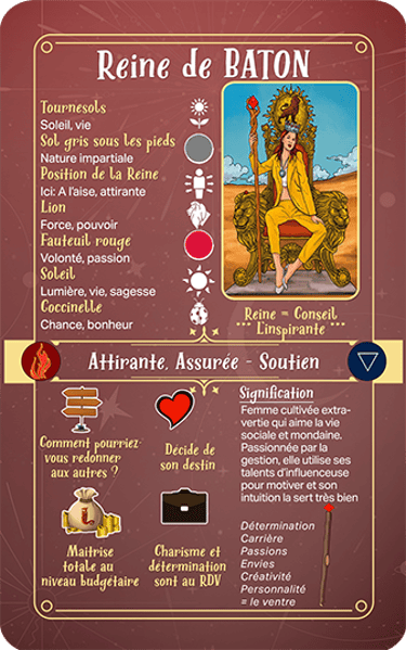 Jasper Tarot Next gen Explication Reine de BATON