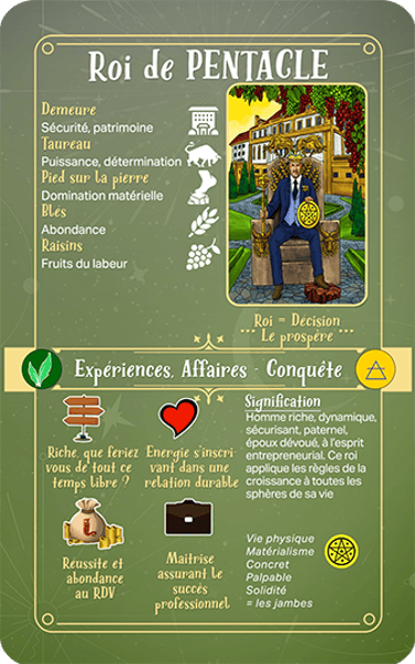 Jasper Tarot Next gen Explication roi de Pentacle