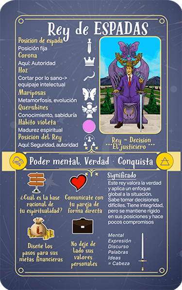 Jasper Tarot Next gen explicación Rey de Espadas