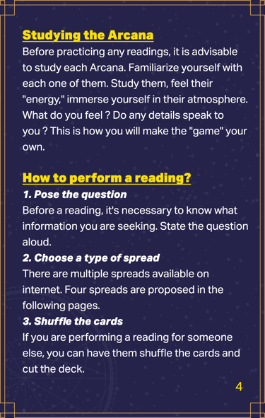 Jasper Tarot Next gen Explanation Booklet page 4