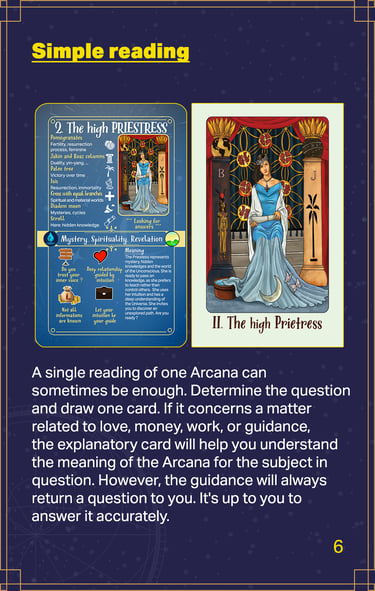 Jasper Tarot Next gen Explanation Booklet page 6