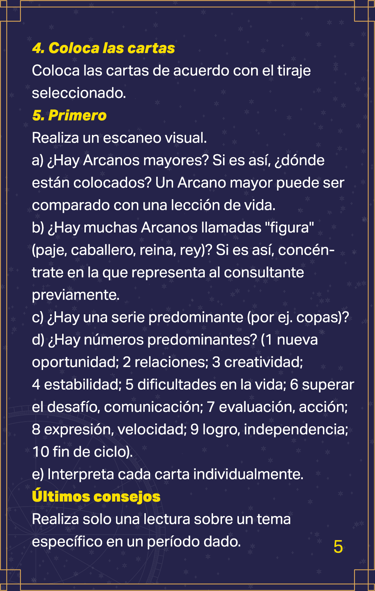 Jasper Tarot Next gen explicación Folleto página 5