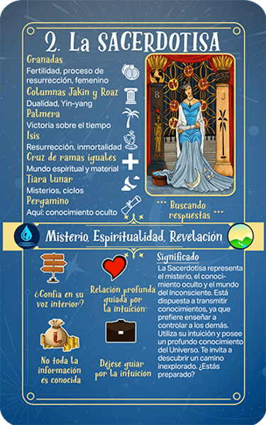 Jasper Tarot Next gen explicación Mayores La Sacerdotisa
