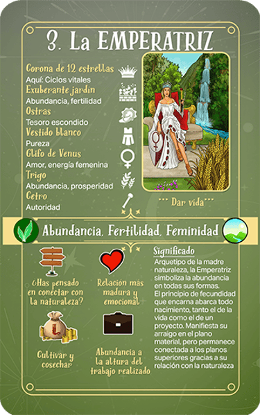 Jasper Tarot Next gen explicación Mayores La Emperatriz