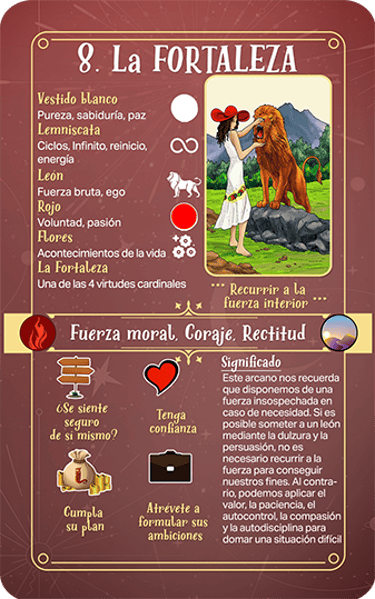 Jasper Tarot Next gen explicación Mayores La Fortaleza