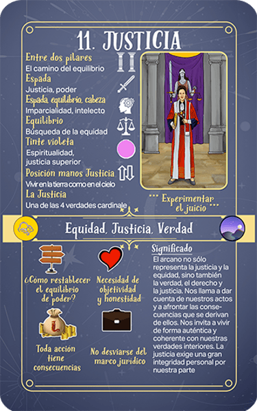 Jasper Tarot Next gen explicación Mayores Justicia