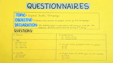 Questionnaires on digital india scheme