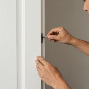 Close-up of a wall showing various damages like holes, cracks, and water stains.