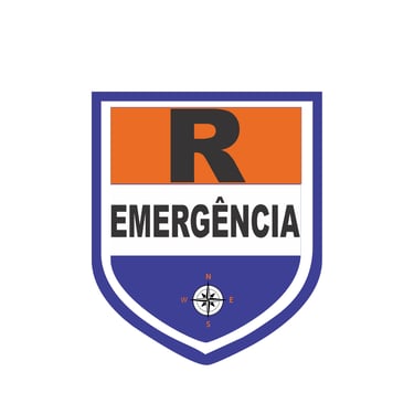 rota de emergência logo