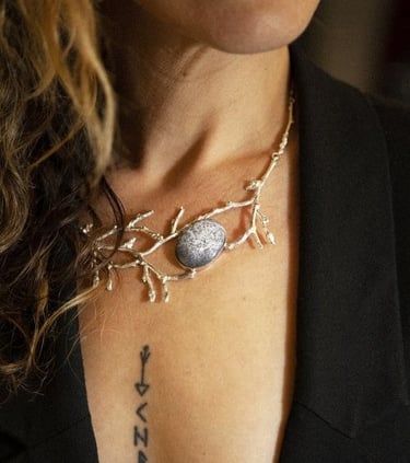 Colgante de plata con Opalo Dendritico