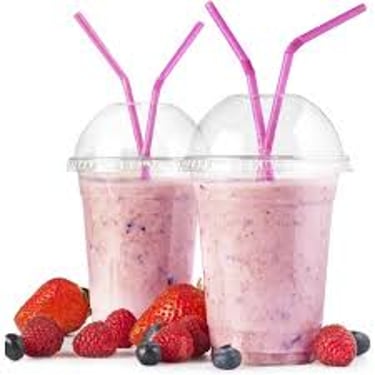 batido de fresa con arandanos
