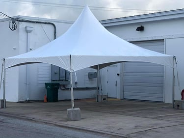 20x20 high peak tent rental, el paso diamond events