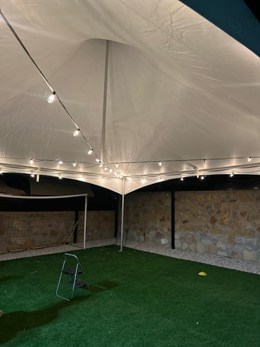Event tent with lights, el paso diamond events