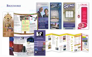 3 fold brochures and accordian brochure