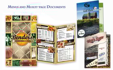 menu, programs and multipage documents