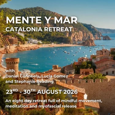 a poster for a Spanish wellness retreat