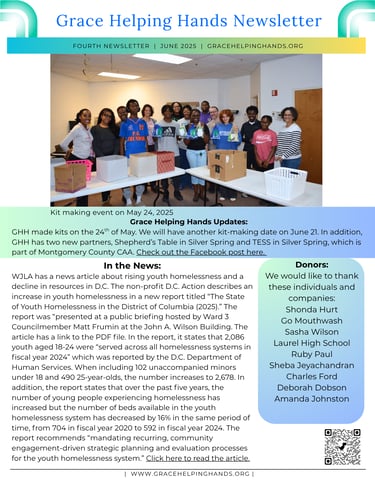 Grace Helping Hands June 2025 Newsletter